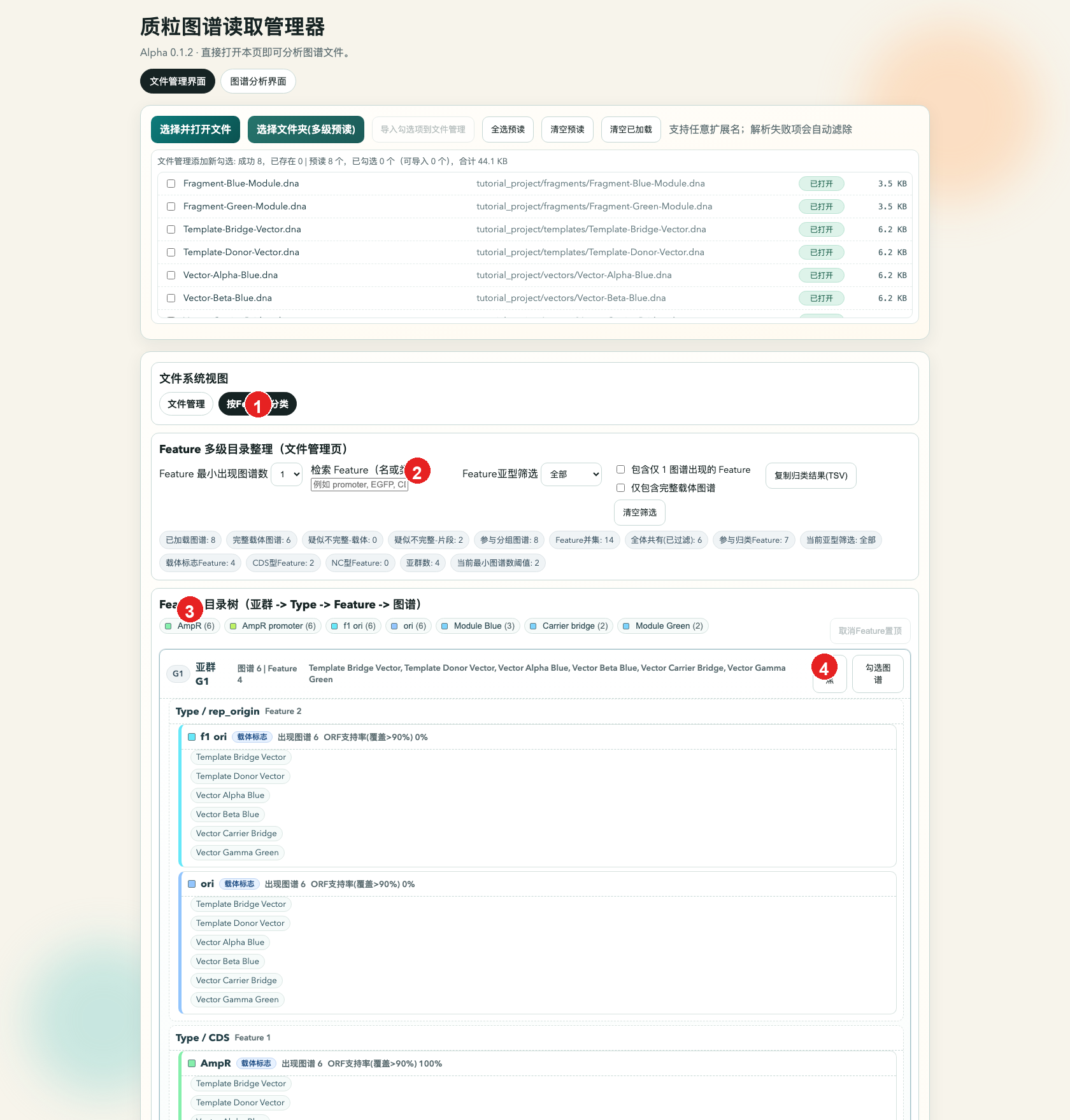 按Feature分类示意